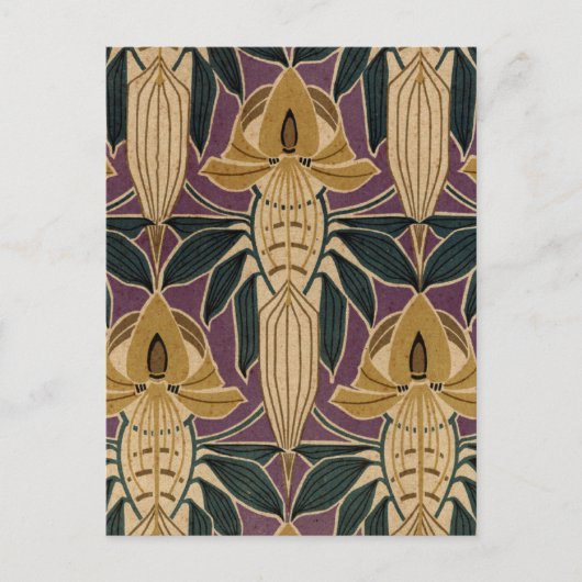 Antikes Pflaumen-Design Postkarte (Vorderseite)