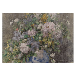 Antikes Pierre Auguste Renoir Frühlingsstrauß Schneidebrett