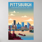 Antikes Pittsburgh Pennsylvania Poster (Vorne)