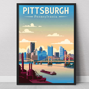 Antikes Pittsburgh Pennsylvania Poster
