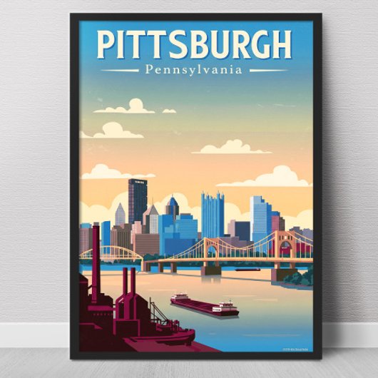 Antikes Pittsburgh Pennsylvania Poster