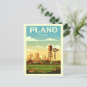Antikes Plano Texas Postkarte (Stehend Vorderseite)