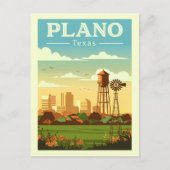 Antikes Plano Texas Postkarte (Vorderseite)
