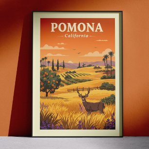 Antikes Pomona Kalifornien Poster