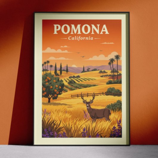 Antikes Pomona Kalifornien Poster