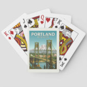Antikes Portland Oregon Spielkarten (Rückseite)