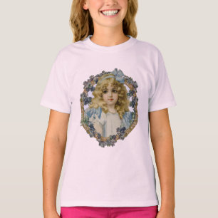 Antikes Porträt eines kleinen Mädchens Schön T-Shirt