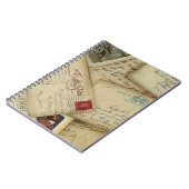 antikes Postkartenjournal Spiralblock Notizblock (Linke Seite)