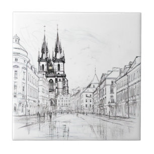 Antikes Prag Fliese