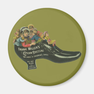 Antikes Produktetikett, Frank Miller's Schuhcreme Magnet