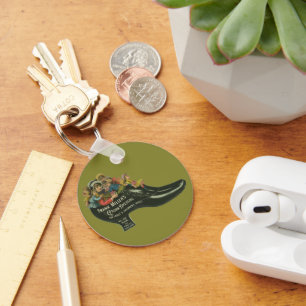 Antikes Produktlabel, Frank Miller's Schuhcreme Schlüsselanhänger