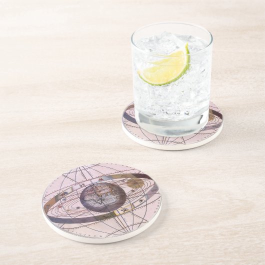 Antikes Ptolemaiksolarsystem, Andreas Cellarius Getränkeuntersetzer (Seite)