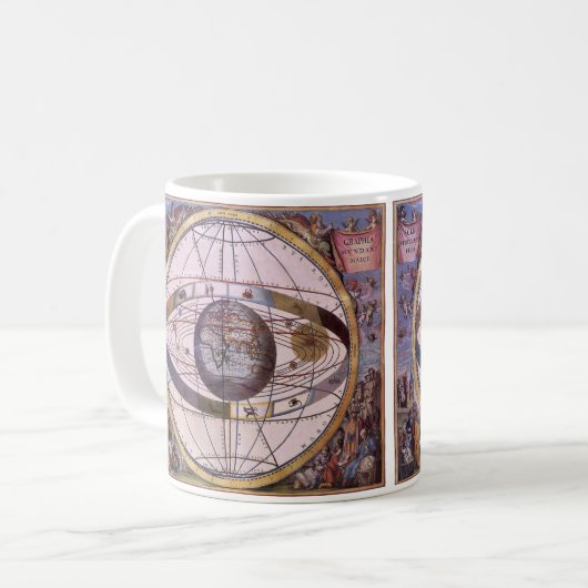 Antikes Ptolemaiksolarsystem, Andreas Cellarius Kaffeetasse (Vorderseite Links)