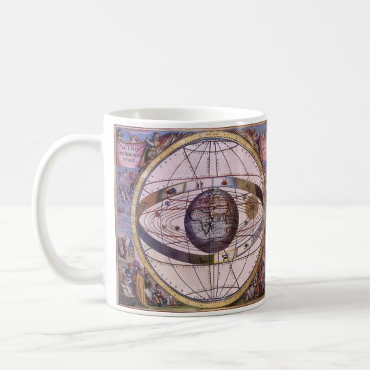 Antikes Ptolemaiksolarsystem, Andreas Cellarius Kaffeetasse (Links)