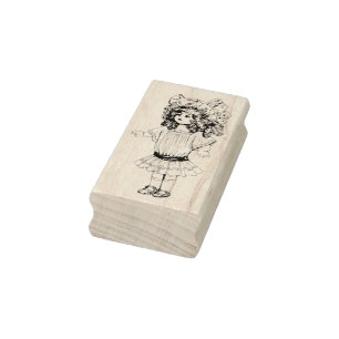 Antikes Puppen-Gummikunststempel Gummistempel