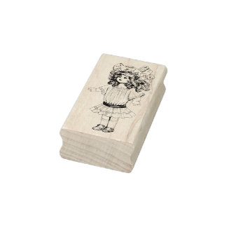 Antikes Puppen-Gummikunststempel Gummistempel