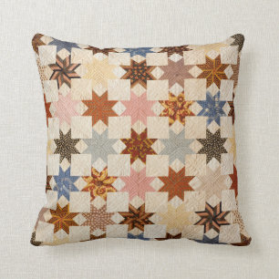 Antikes Quilt-Foto LeMoyne Stern Muster Kissen