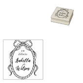 Antikes Rahmen-Whimsy-Bogen-Ex-Libris-Script-Buch Gummistempel (Stempel)