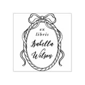 Antikes Rahmen-Whimsy-Bogen-Ex-Libris-Script-Buch Gummistempel (Prägung)