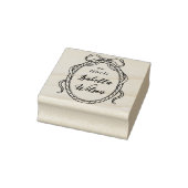 Antikes Rahmen-Whimsy-Bogen-Ex-Libris-Script-Buch Gummistempel (Stempel)