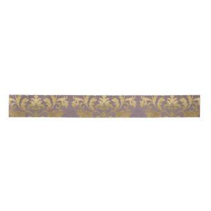 Antikes Rauchmauve-Goldmedaillon im Vintage-Stil Satinband