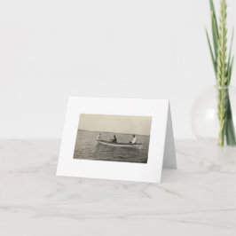 Antikes Real Foto Alte Freunde Boot