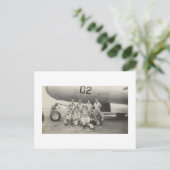 Antikes Real Foto WWII B-29 Bomber Crew Postkarte (Stehend Vorderseite)