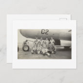 Antikes Real Foto WWII B-29 Bomber Crew Postkarte (Vorne/Hinten)