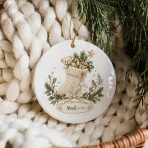 Antikes Regal zum ersten Weihnachten des Babys Keramik Ornament