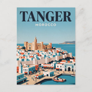 Antikes Reise-Postkarte Tanger, Marokko Postkarte