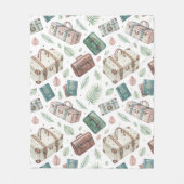 Antikes Reisegepäckmuster (1) Fleecedecke (Vorderseite)