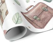 Antikes Reisegepäckmuster (1) Geschenkpapier (Rolleneckpunkt)