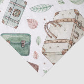 Antikes Reisegepäckmuster (1) Seidenpapier (Detail)