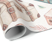 Antikes Reisegepäckmuster (2) Geschenkpapier (Rolleneckpunkt)