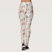 Antikes Reisegepäckmuster (2) Leggings (Rückseite)