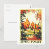 Antikes Reiseplakat für Epping Forest Postkarte (Vorne/Hinten)