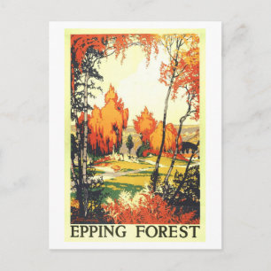 Antikes Reiseplakat für Epping Forest Postkarte