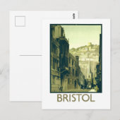 Antikes Reiseposter für Bristol Postkarte (Vorne/Hinten)