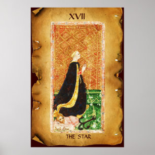ANTIKES RENAISSANCE-TAROT 17 / DER STERN (HOFFNUNG POSTER