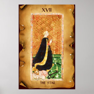 ANTIKES RENAISSANCE-TAROT 17 / DER STERN (HOFFNUNG POSTER