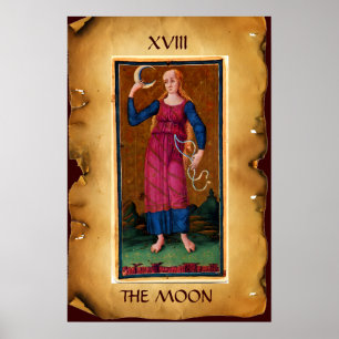 ANTIKES RENAISSANCE-TAROT 18 / DER MOND POSTER