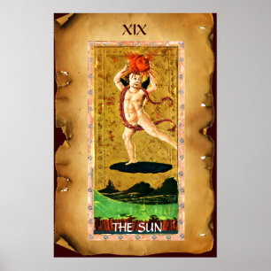 ANTIKES RENAISSANCE-TAROT 19  / DIE SONNE POSTER