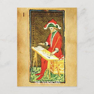 ANTIKES RENAISSANCE-TAROT 1 / DER MAGIER POSTKARTE