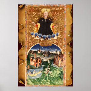 ANTIKES RENAISSANCE-TAROT 21 / DIE WELT POSTER