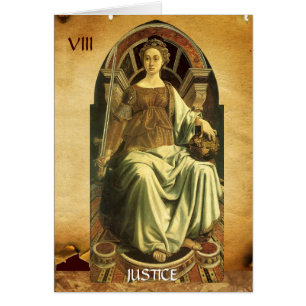 ANTIKES RENAISSANCE-TAROT 8 / GERECHTIGKEIT