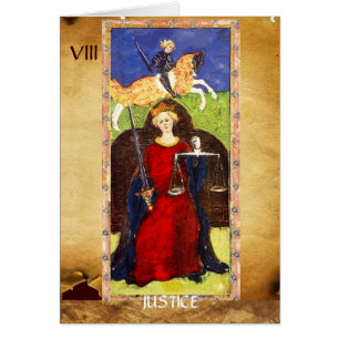 ANTIKES RENAISSANCE-TAROT 8 / GERECHTIGKEIT
