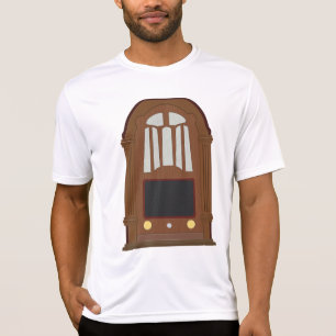 Antikes Röhrenradio-Radio Holzstereo im Vintage-Lo T-Shirt