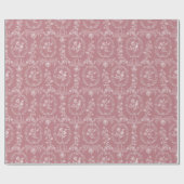 Antikes Rokoko-Blumen-Blumenmuster Geschenkpapier (Flach)