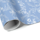 Antikes Rokoko-Blumen-Blumenmuster Geschenkpapier (Rolleneckpunkt)