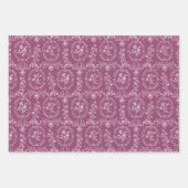 Antikes Rokoko-Blumen-Blumenmuster Geschenkpapier Set (Vorderseite 3)